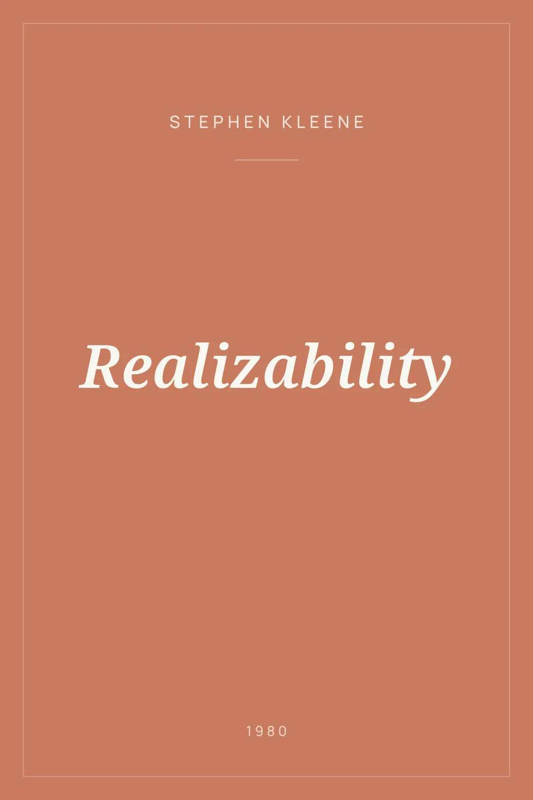 Portada de Realizability