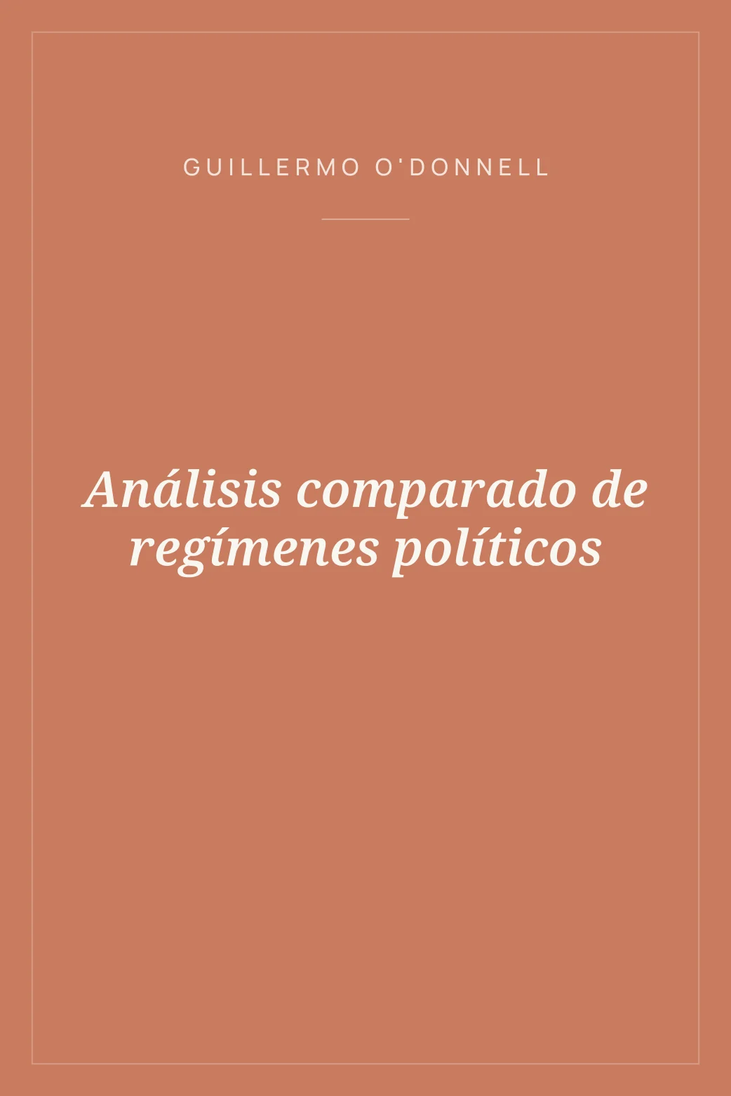 Portada de Análisis comparado de regímenes políticos