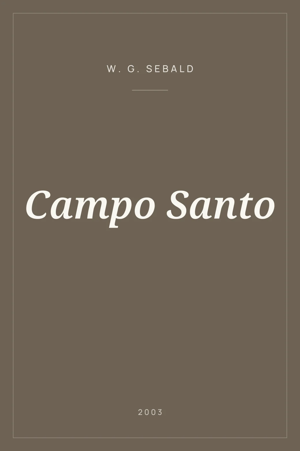 Portada de Campo Santo
