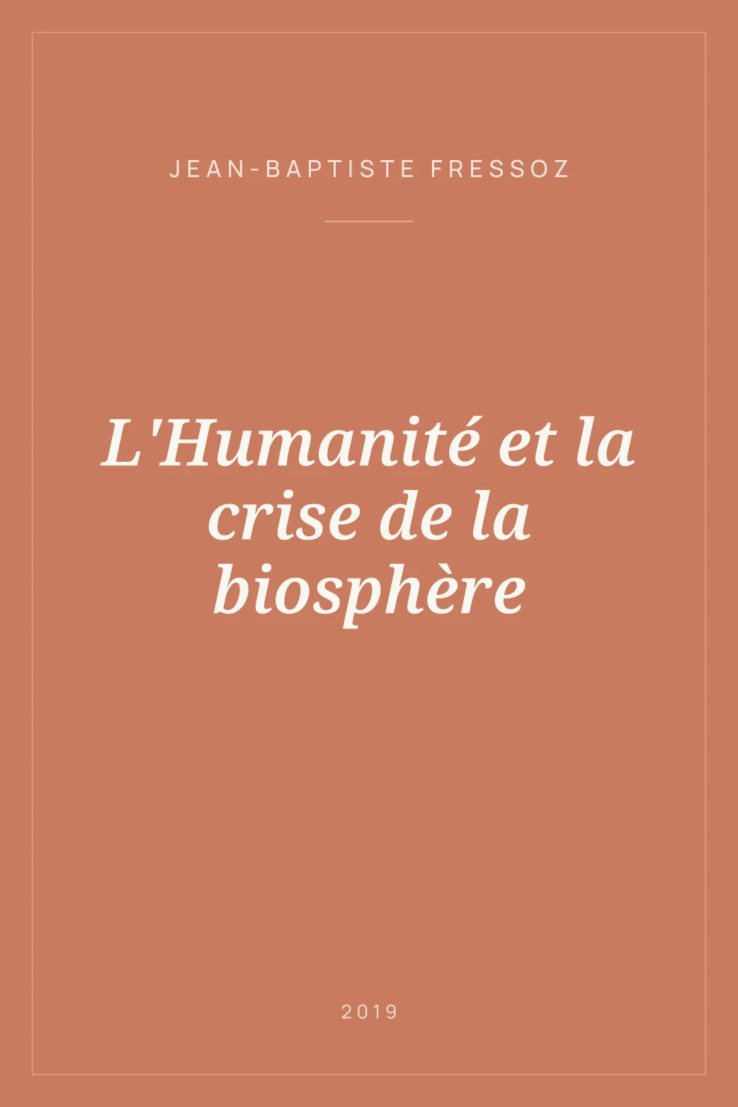 Portada de L'Humanité et la crise de la biosphère