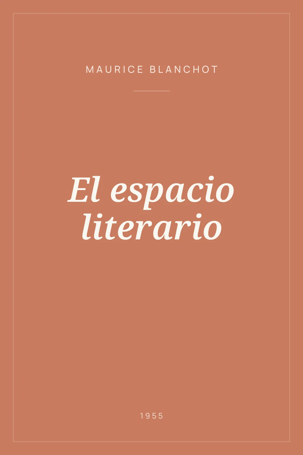Portada de El espacio literario
