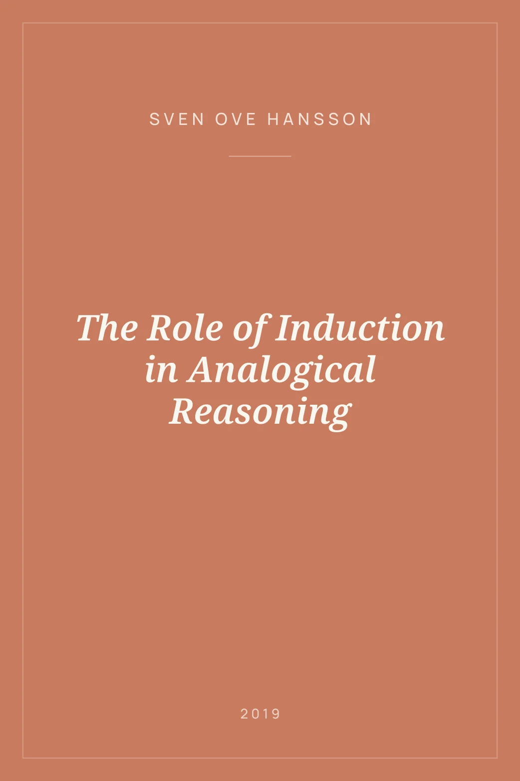 Portada de The Role of Induction in Analogical Reasoning