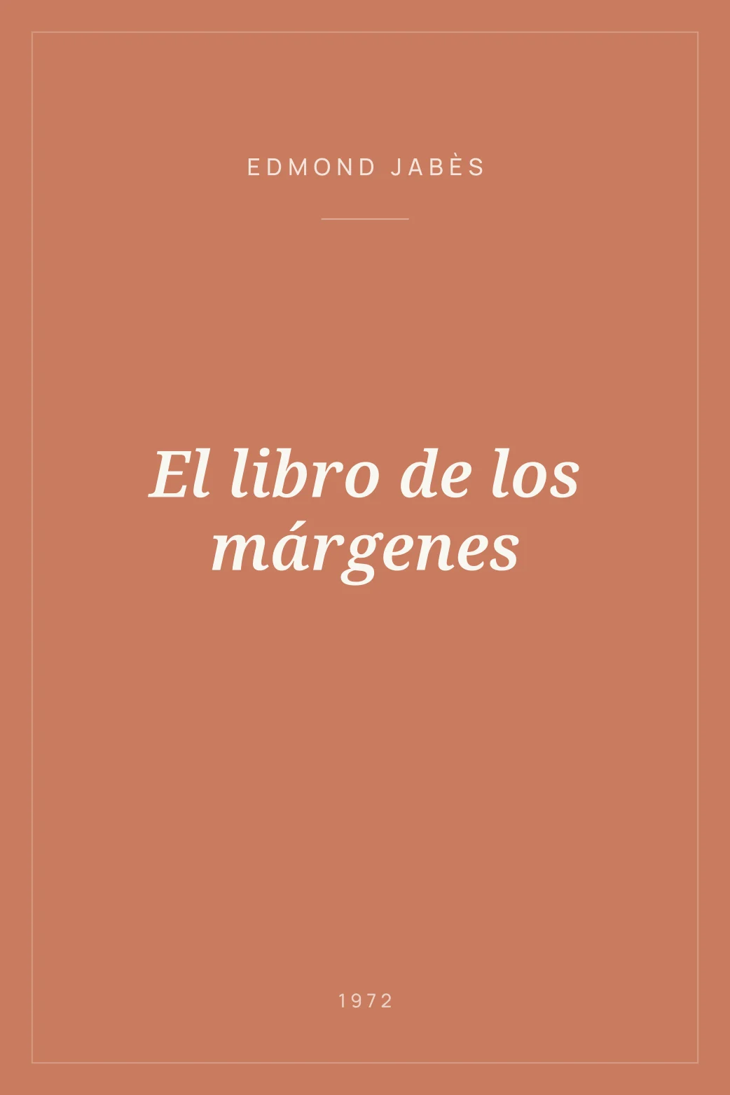 Portada de El libro de los márgenes