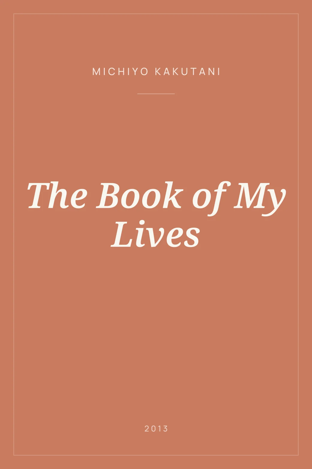 Portada de The Book of My Lives