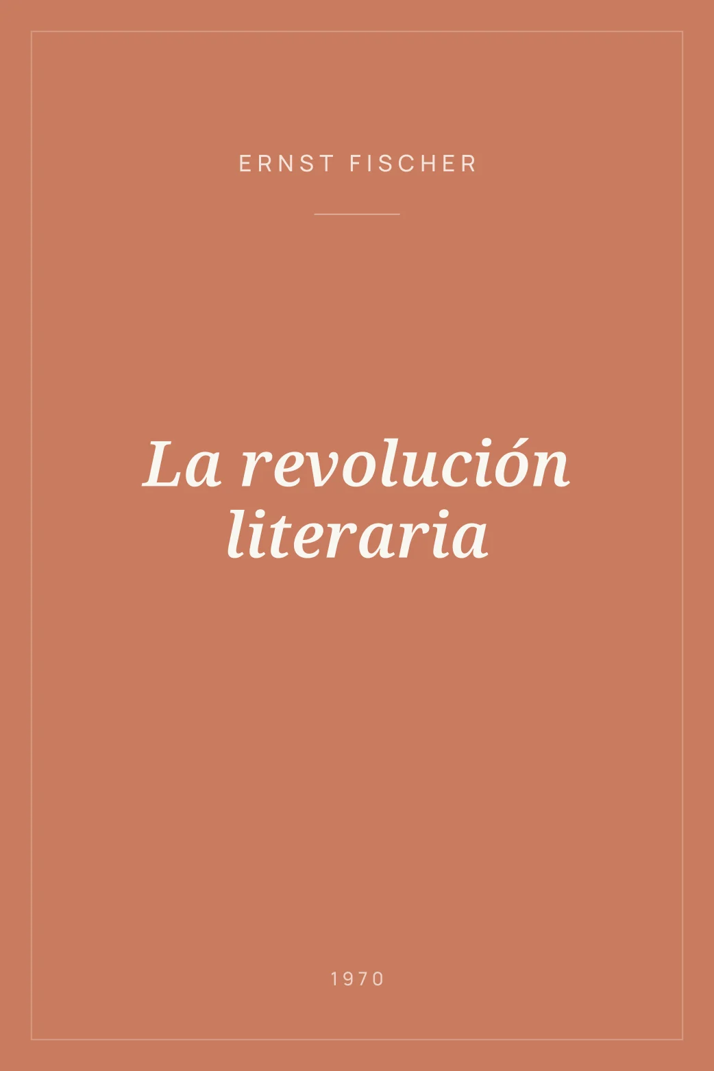 Portada de La revolución literaria