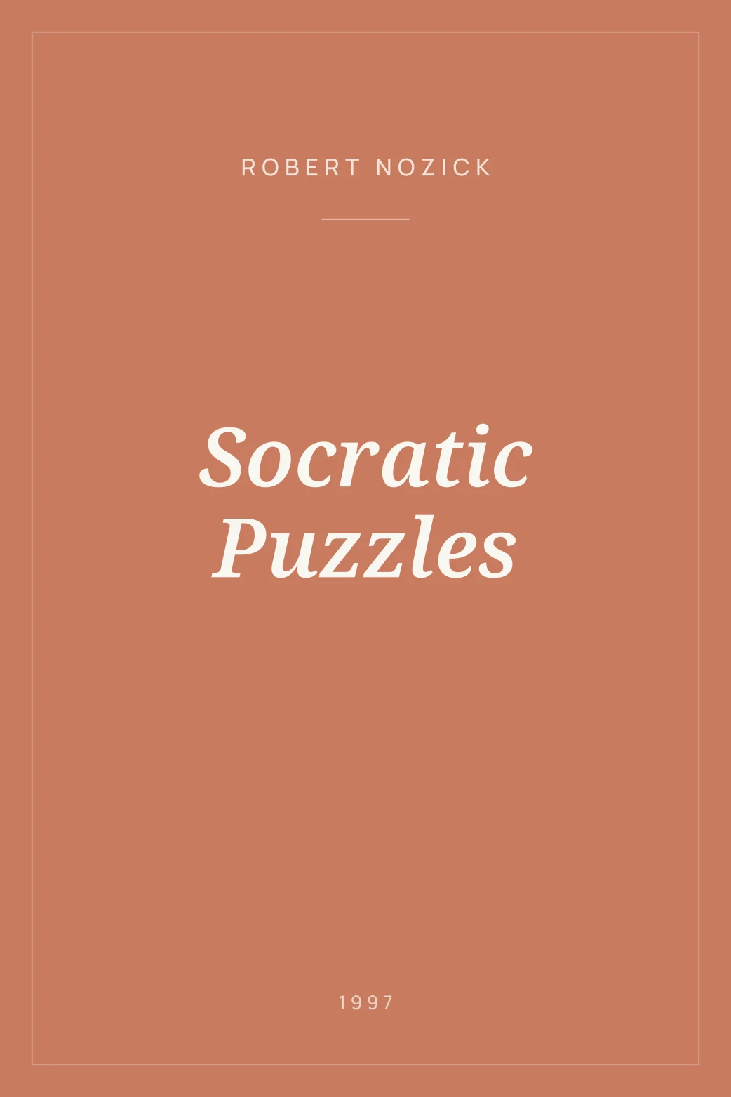 Portada de Socratic Puzzles