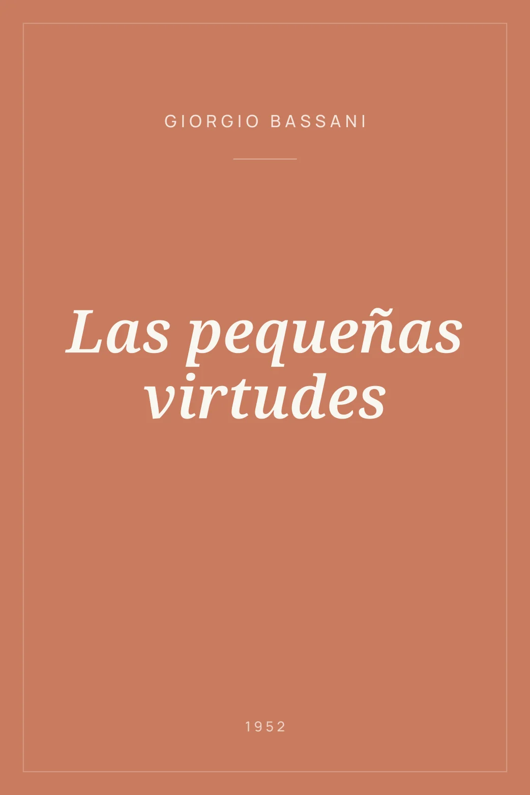 Portada de Las pequeñas virtudes