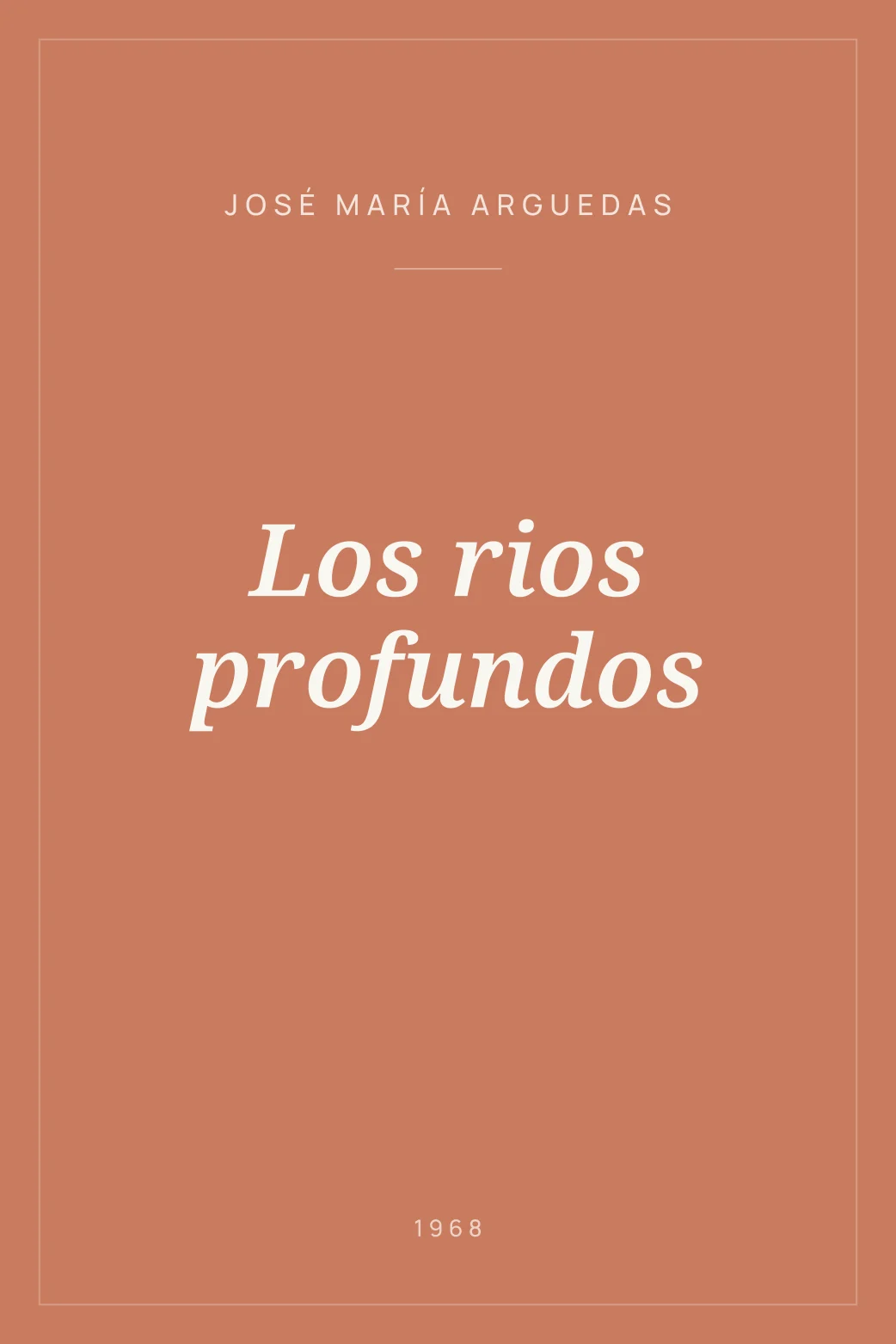 Portada de Los rios profundos