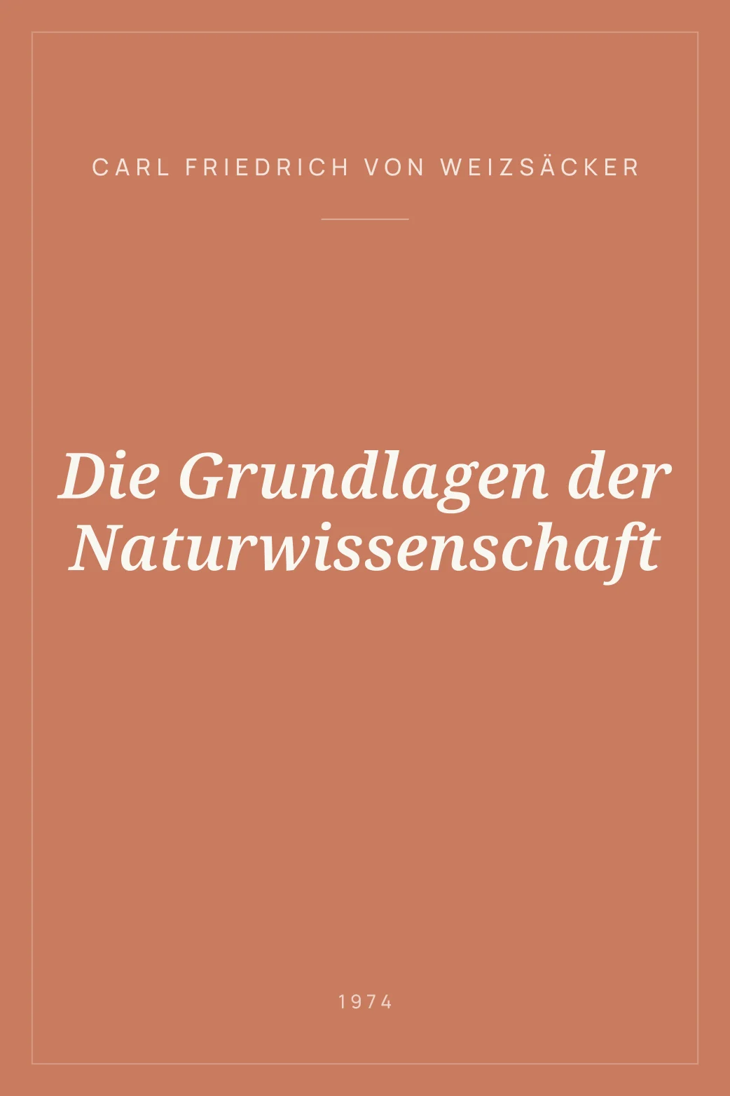 Portada de Die Grundlagen der Naturwissenschaft