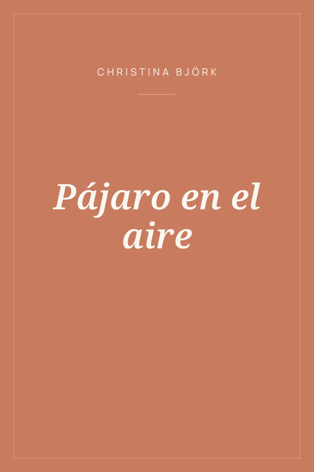 Portada de Pájaro en el aire