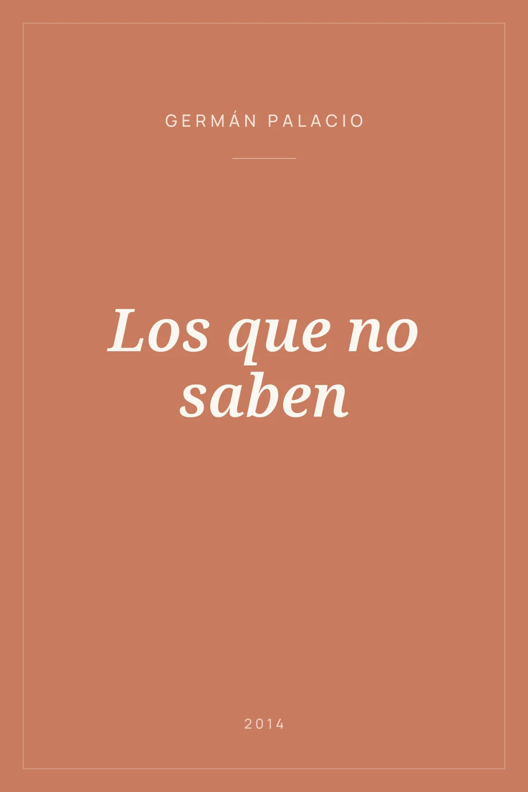 Portada de Los que no saben