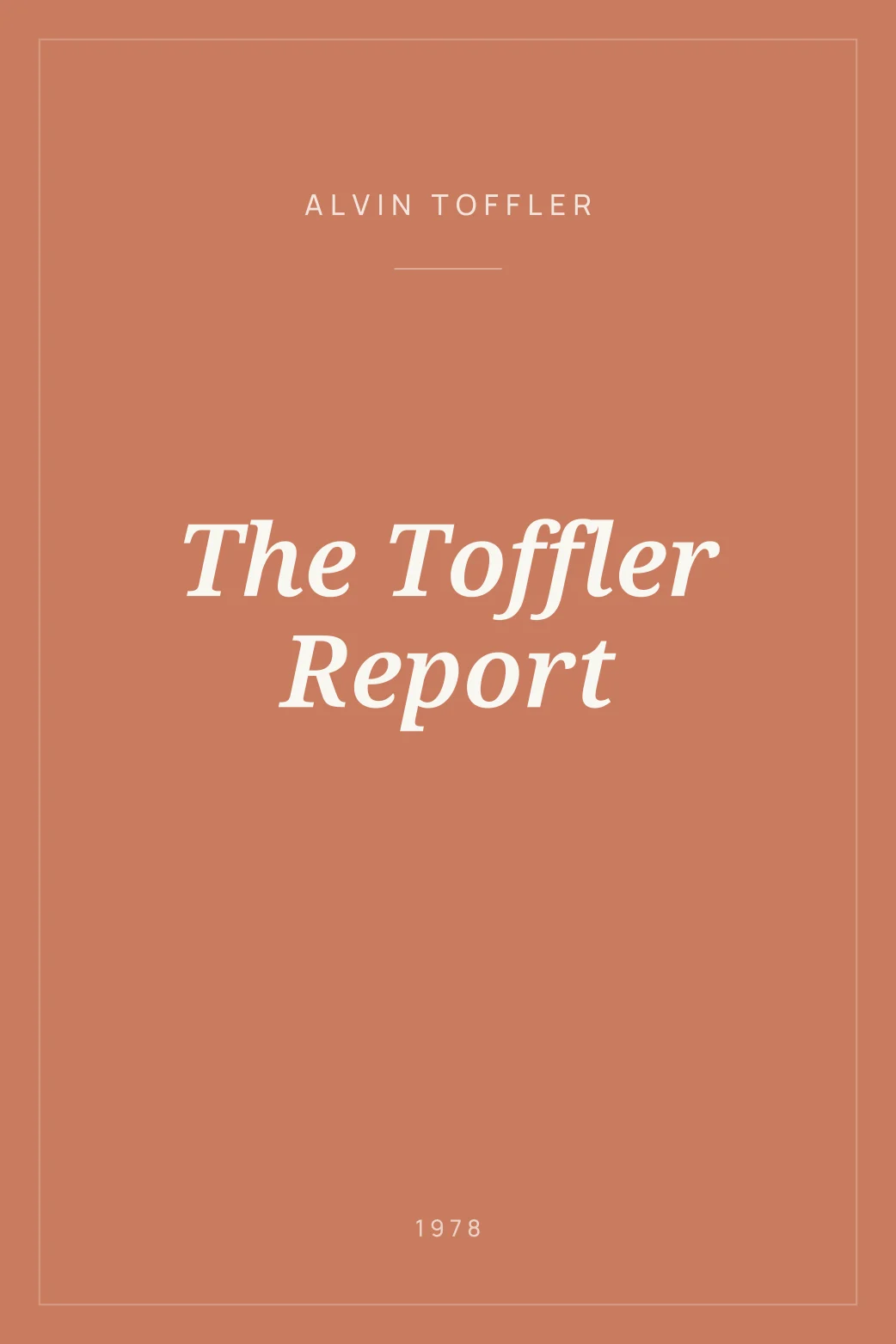 Portada de The Toffler Report