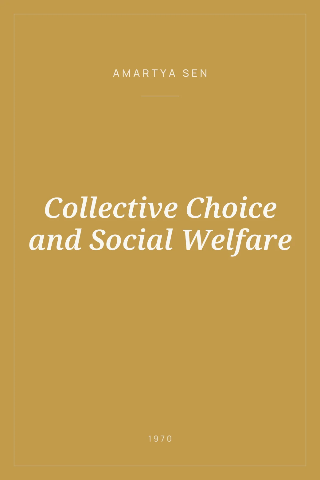 Portada de Collective Choice and Social Welfare
