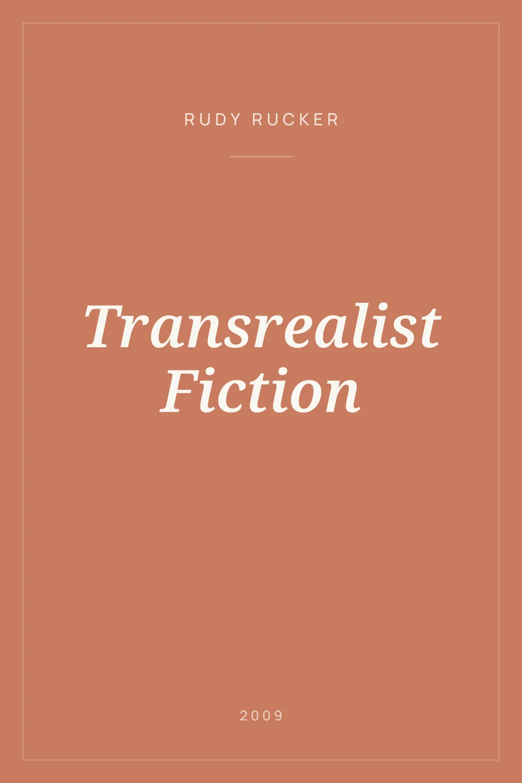 Portada de Transrealist Fiction