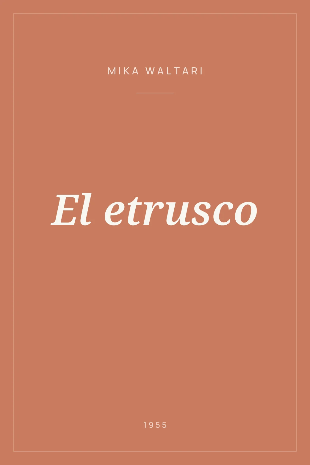 Portada de El etrusco