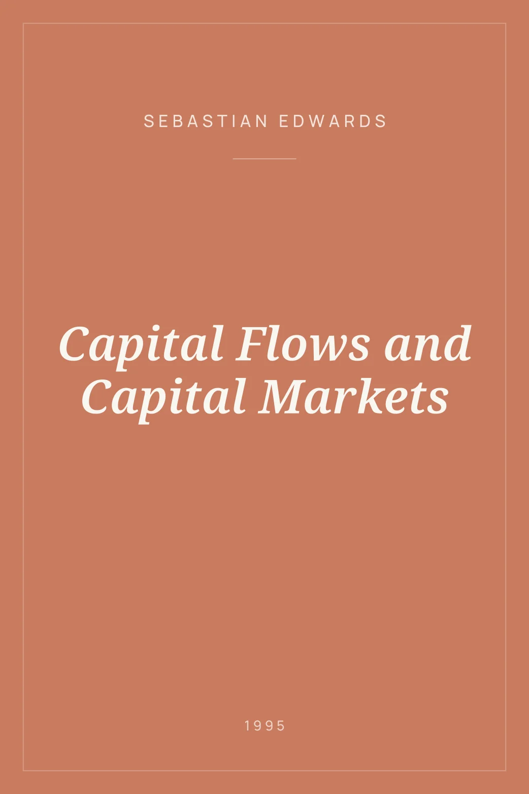 Portada de Capital Flows and Capital Markets