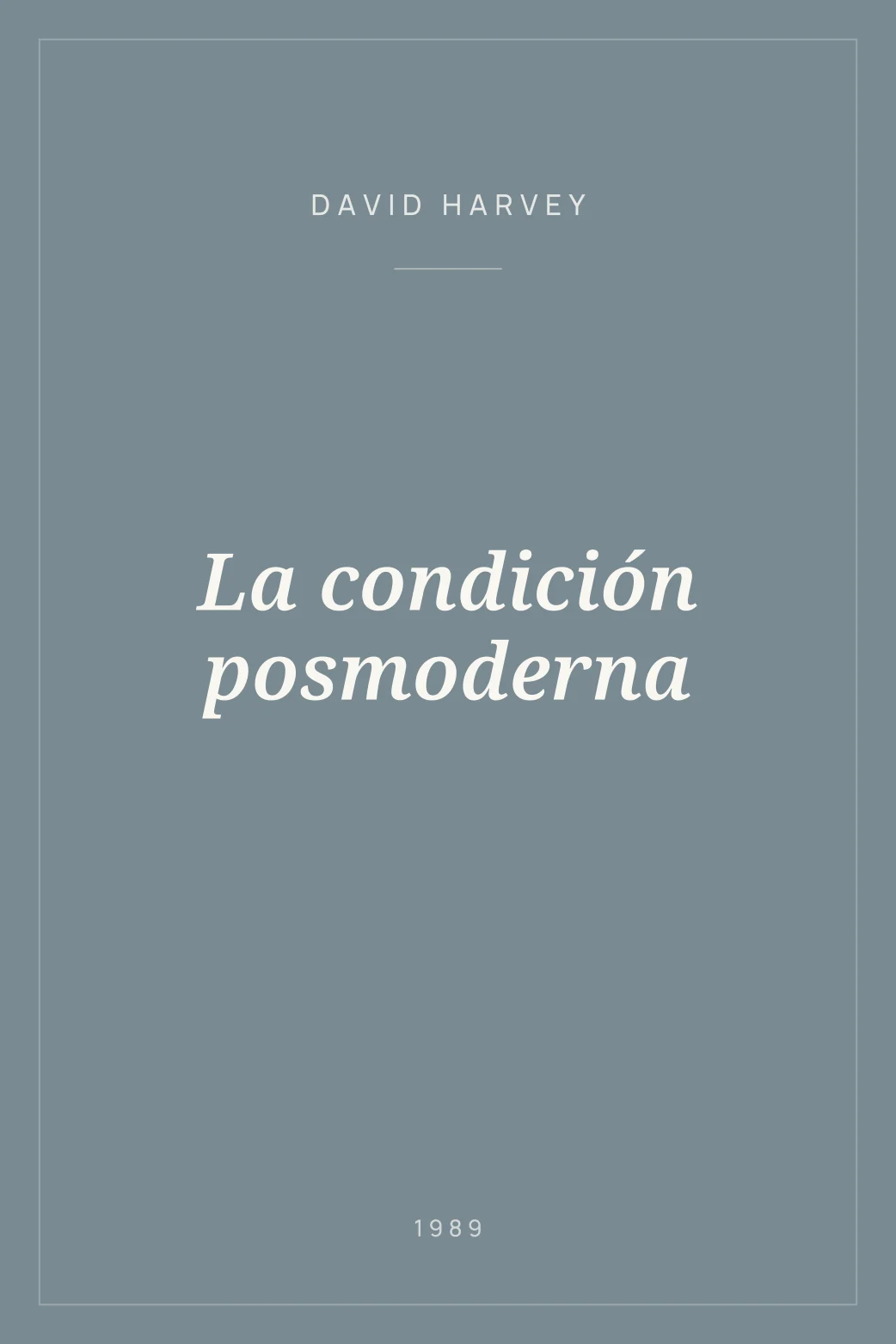 Portada de La condición posmoderna