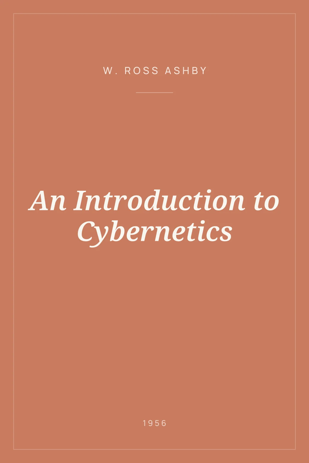 Portada de An Introduction to Cybernetics