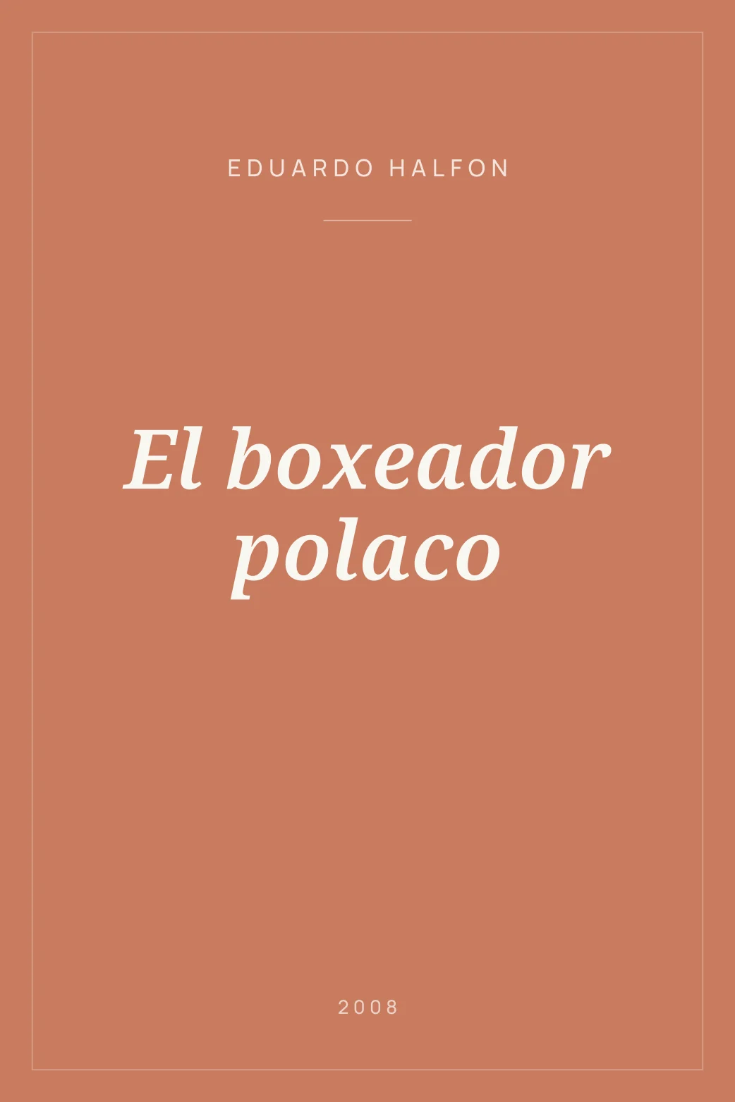 Portada de El boxeador polaco