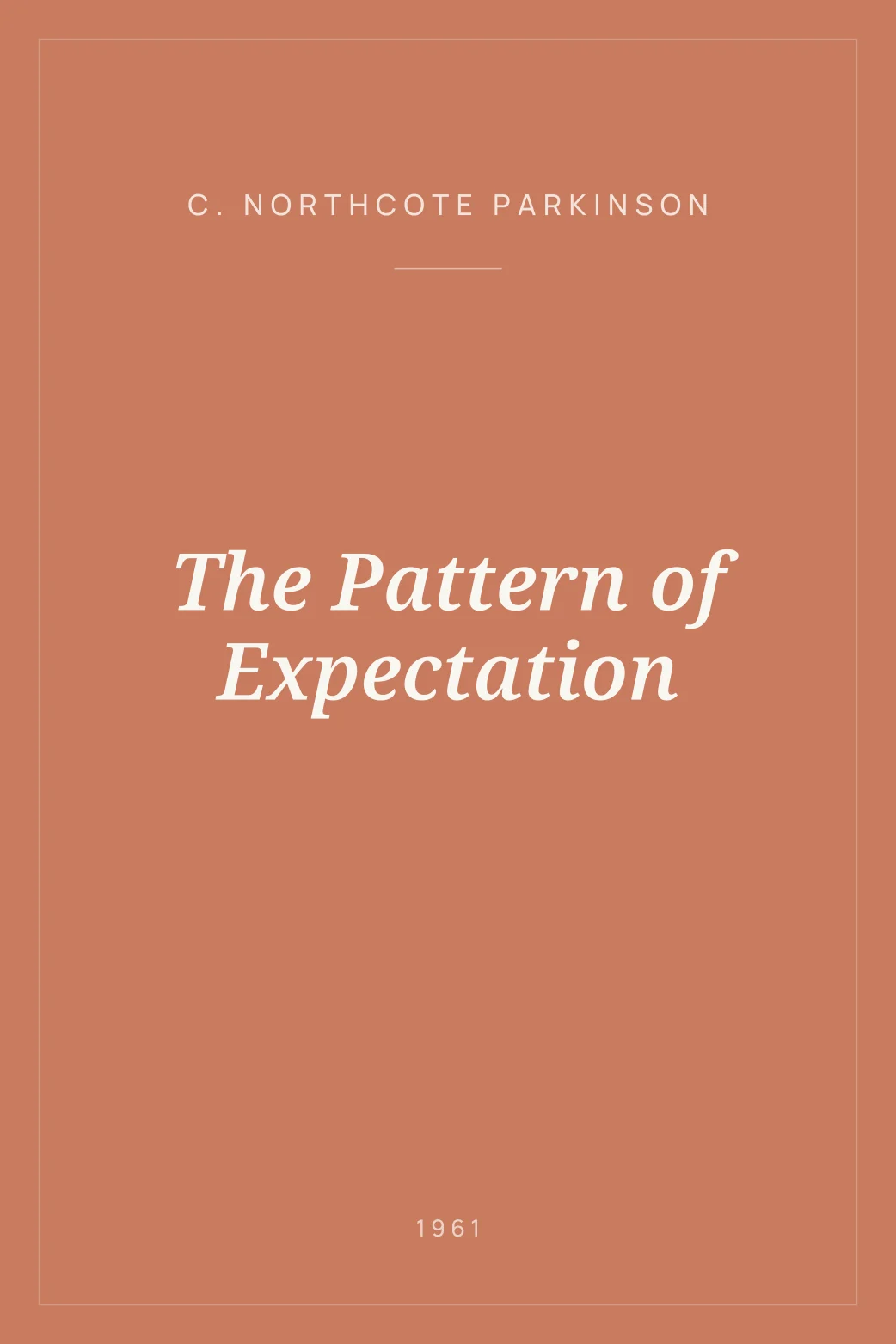 Portada de The Pattern of Expectation