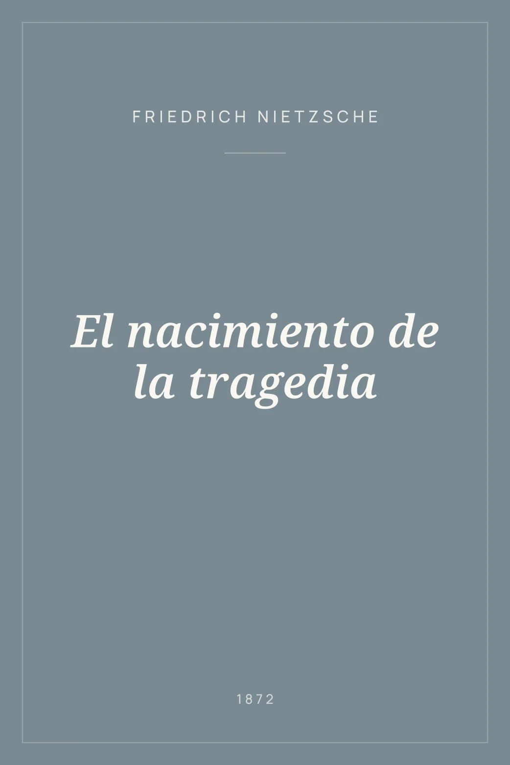 Portada de El nacimiento de la tragedia