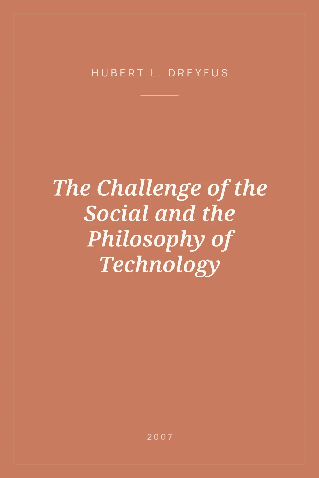 Portada de The Challenge of the Social and the Philosophy of Technology