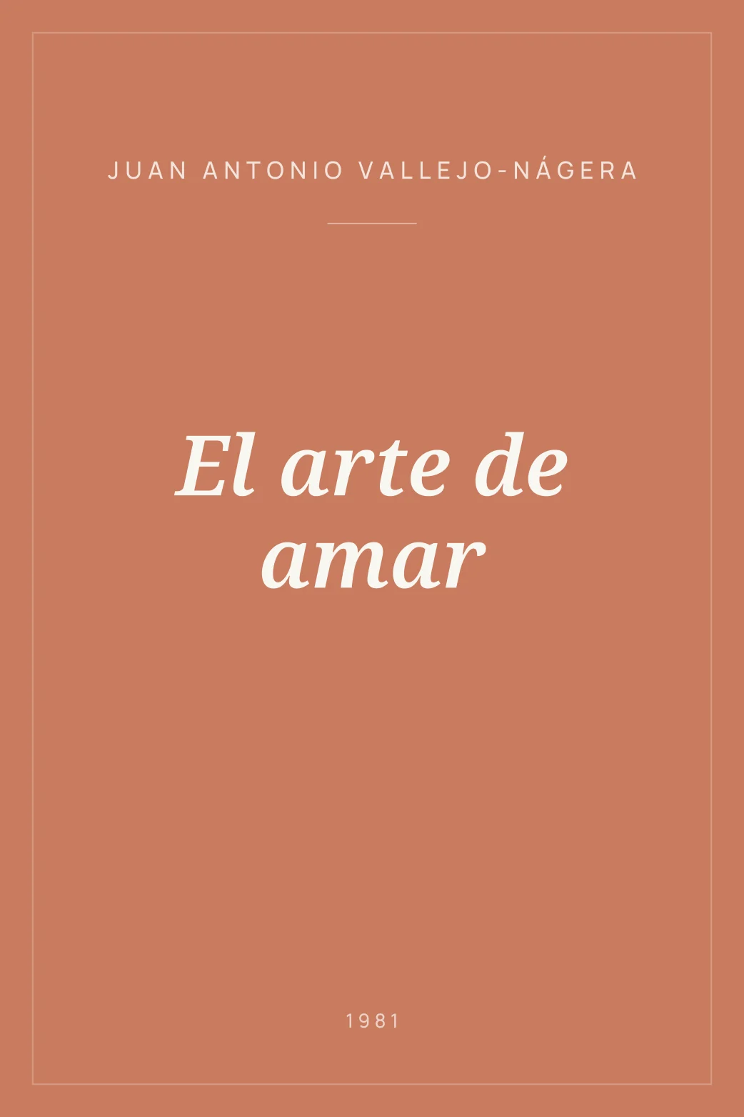 Portada de El arte de amar