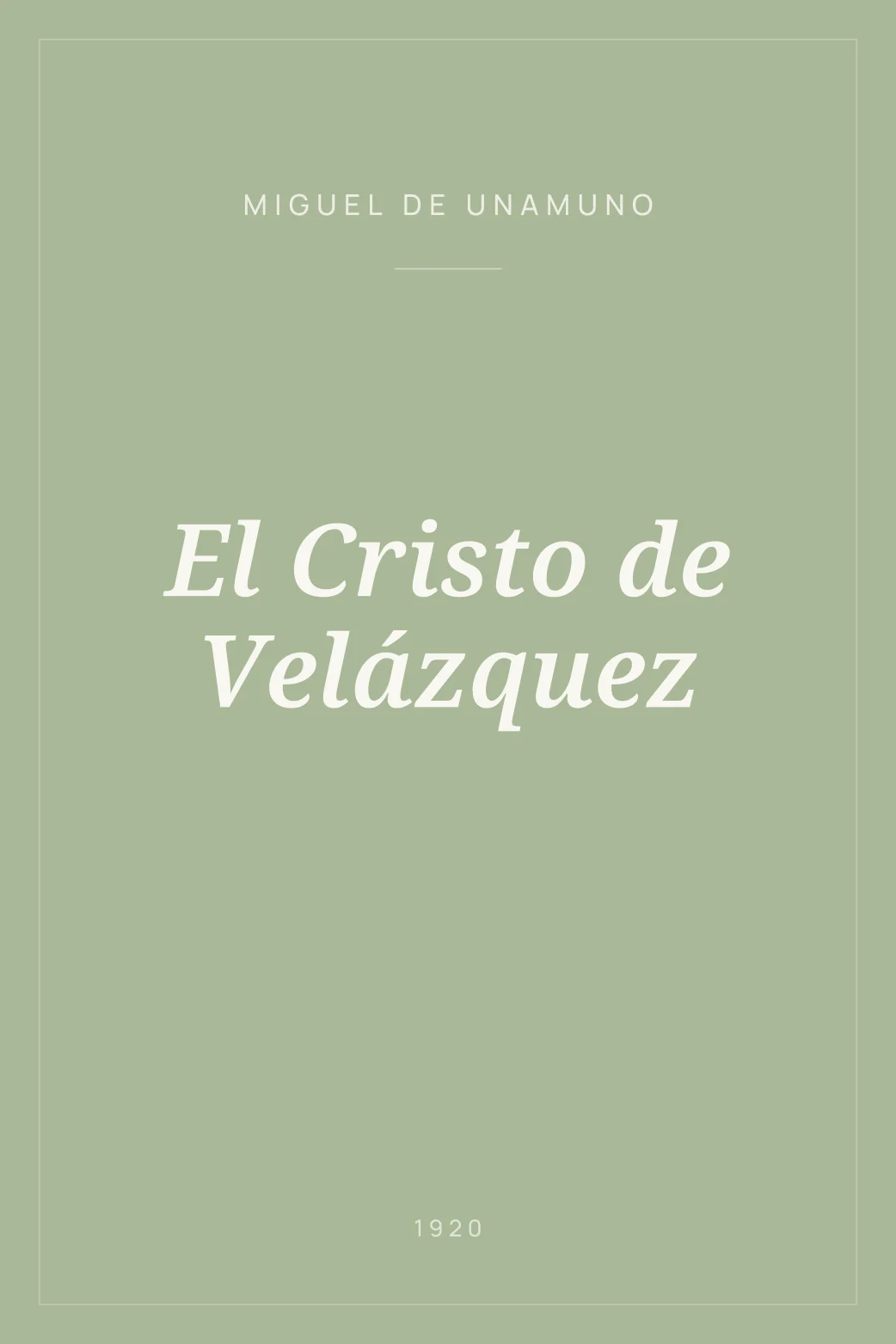 Portada de El Cristo de Velázquez