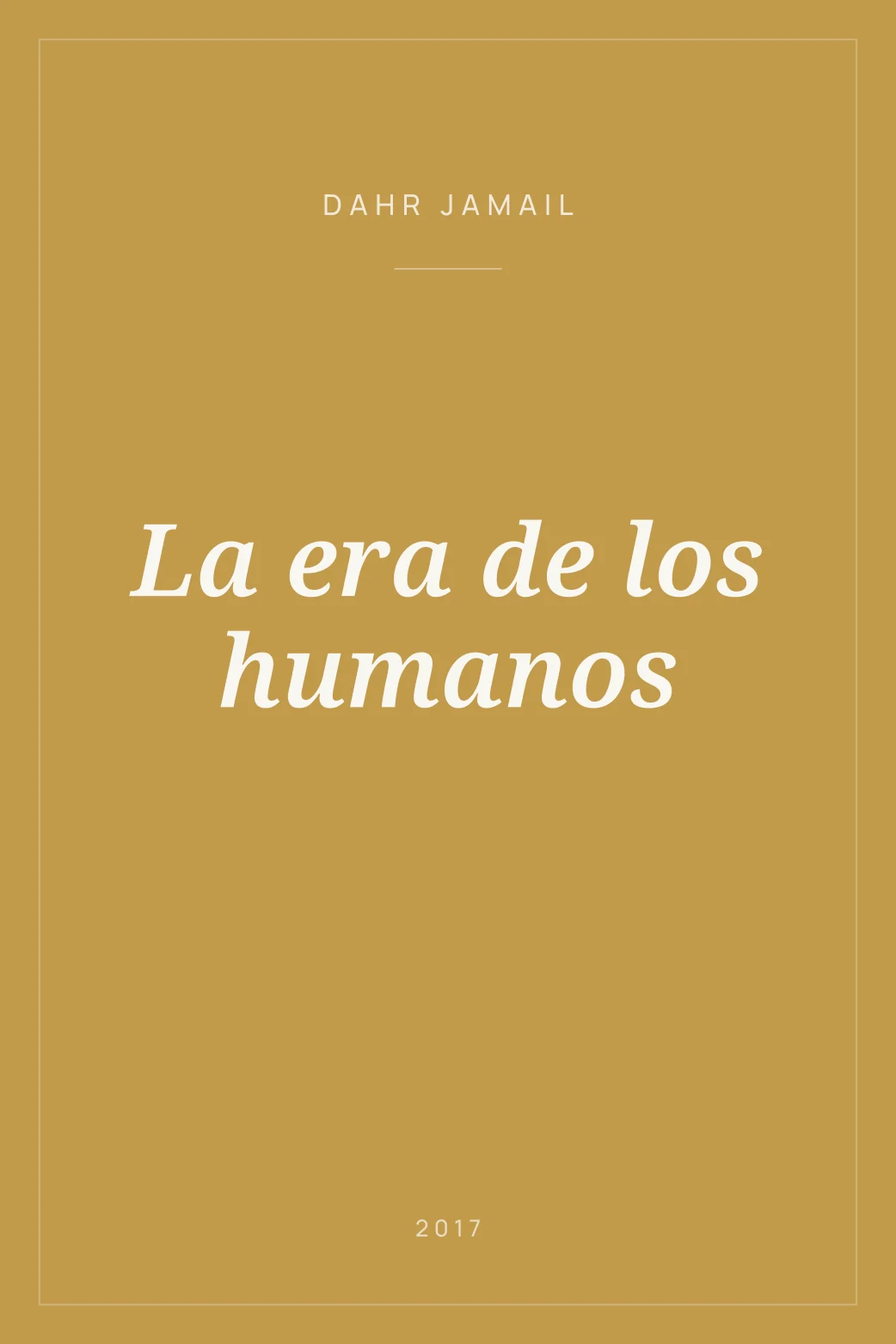 Portada de La era de los humanos
