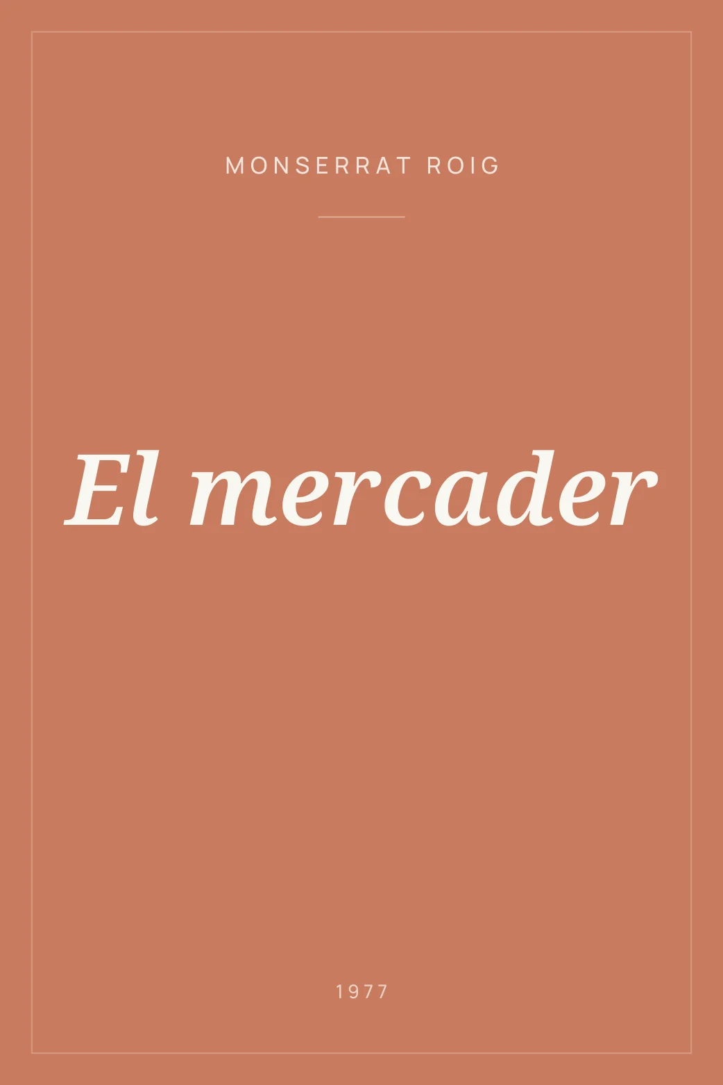 Portada de El mercader