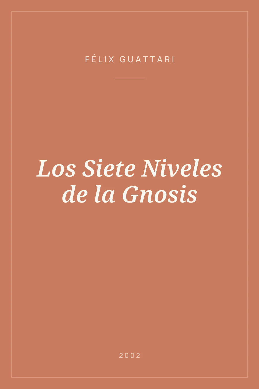 Portada de Los Siete Niveles de la Gnosis