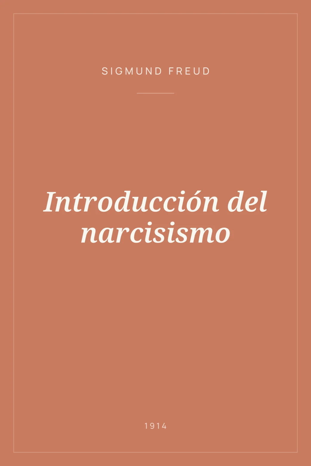 Portada de Introducción del narcisismo