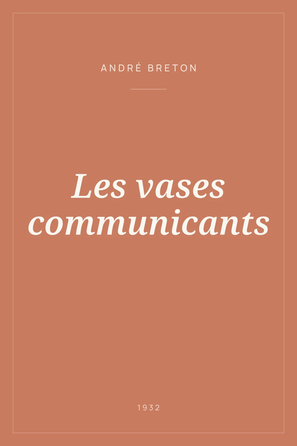 Portada de Les vases communicants