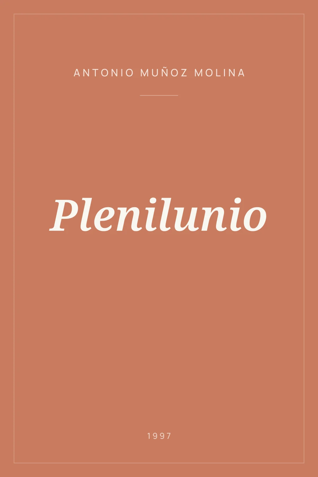 Portada de Plenilunio
