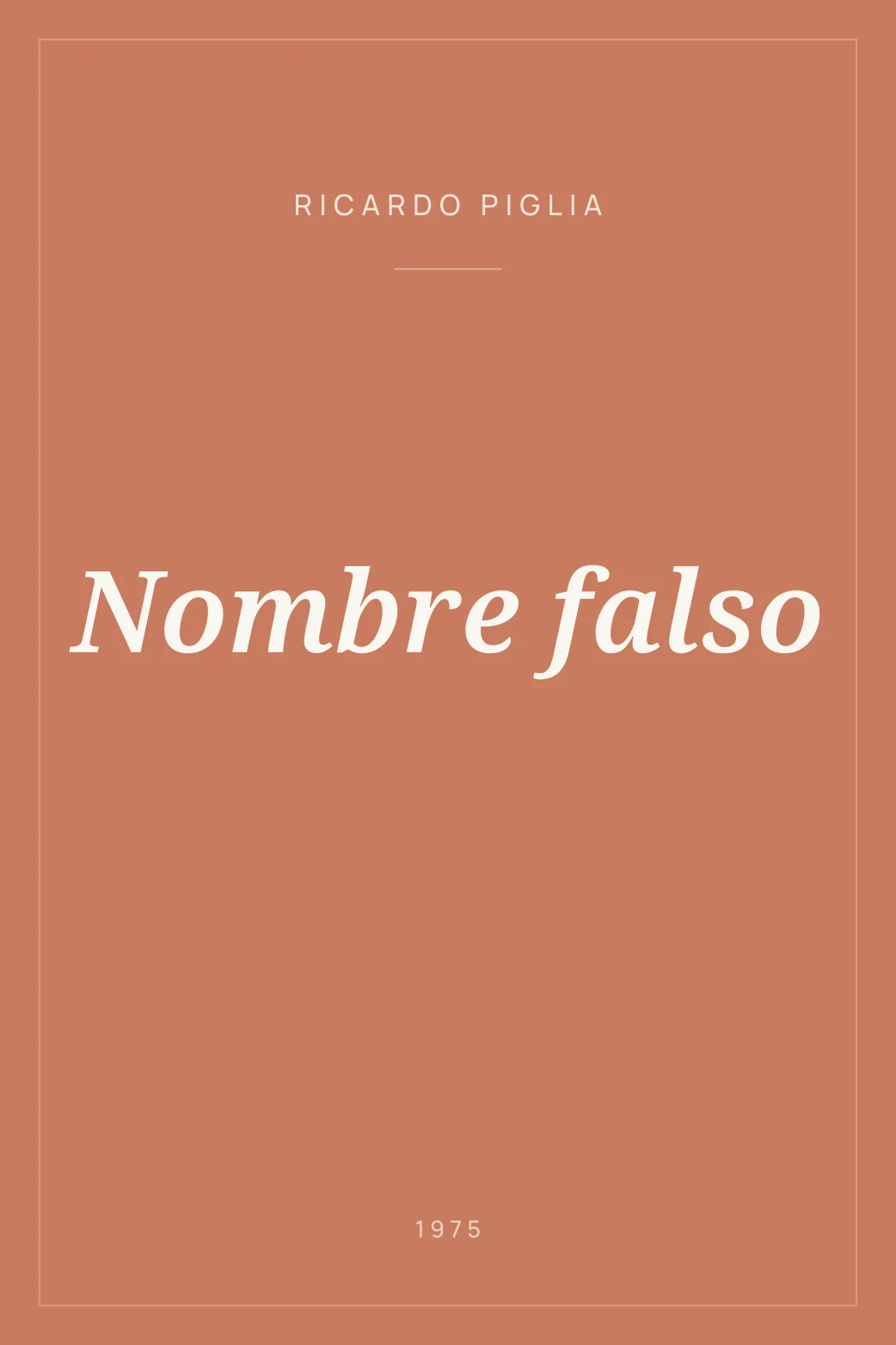 Portada de Nombre falso