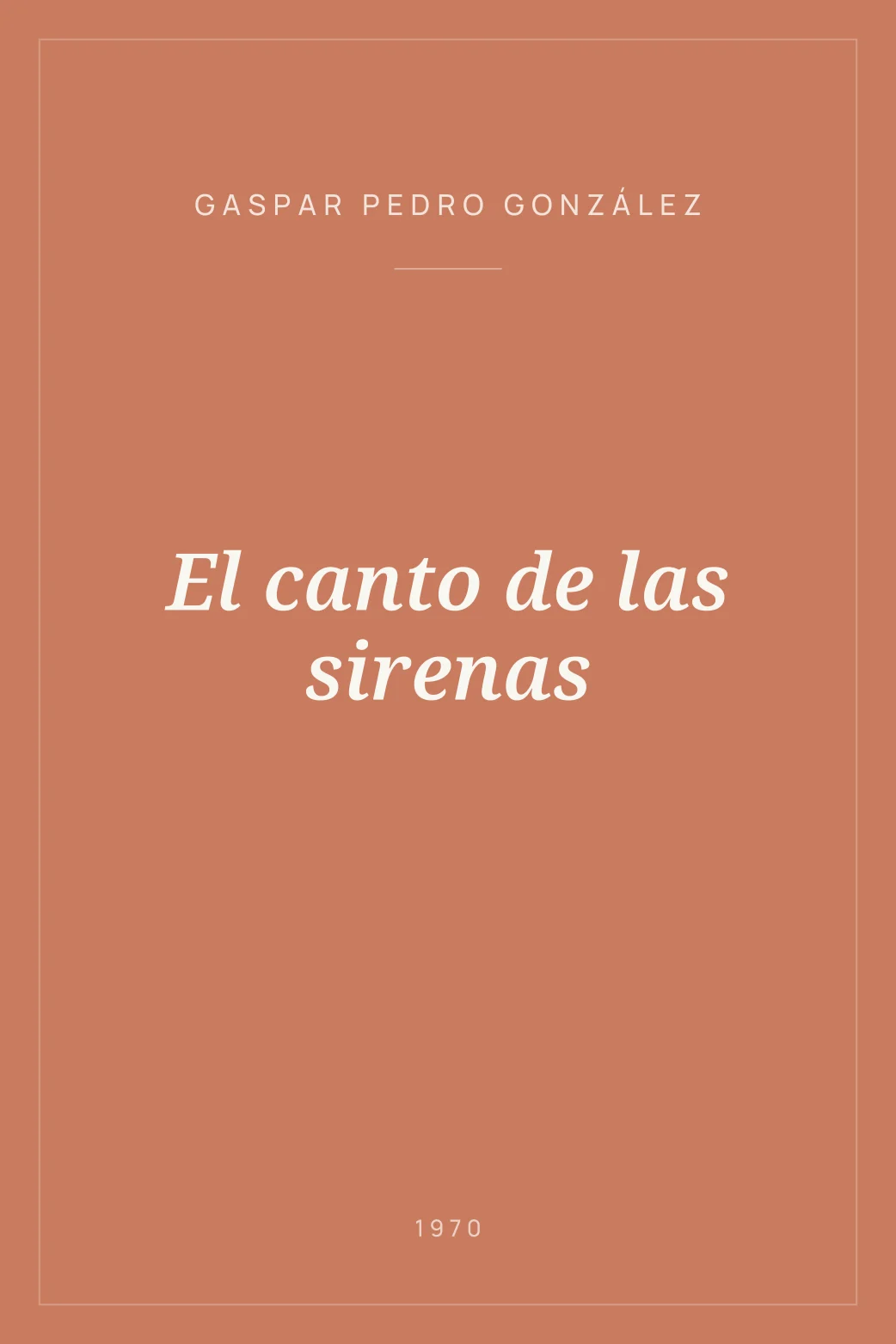Portada de El canto de las sirenas
