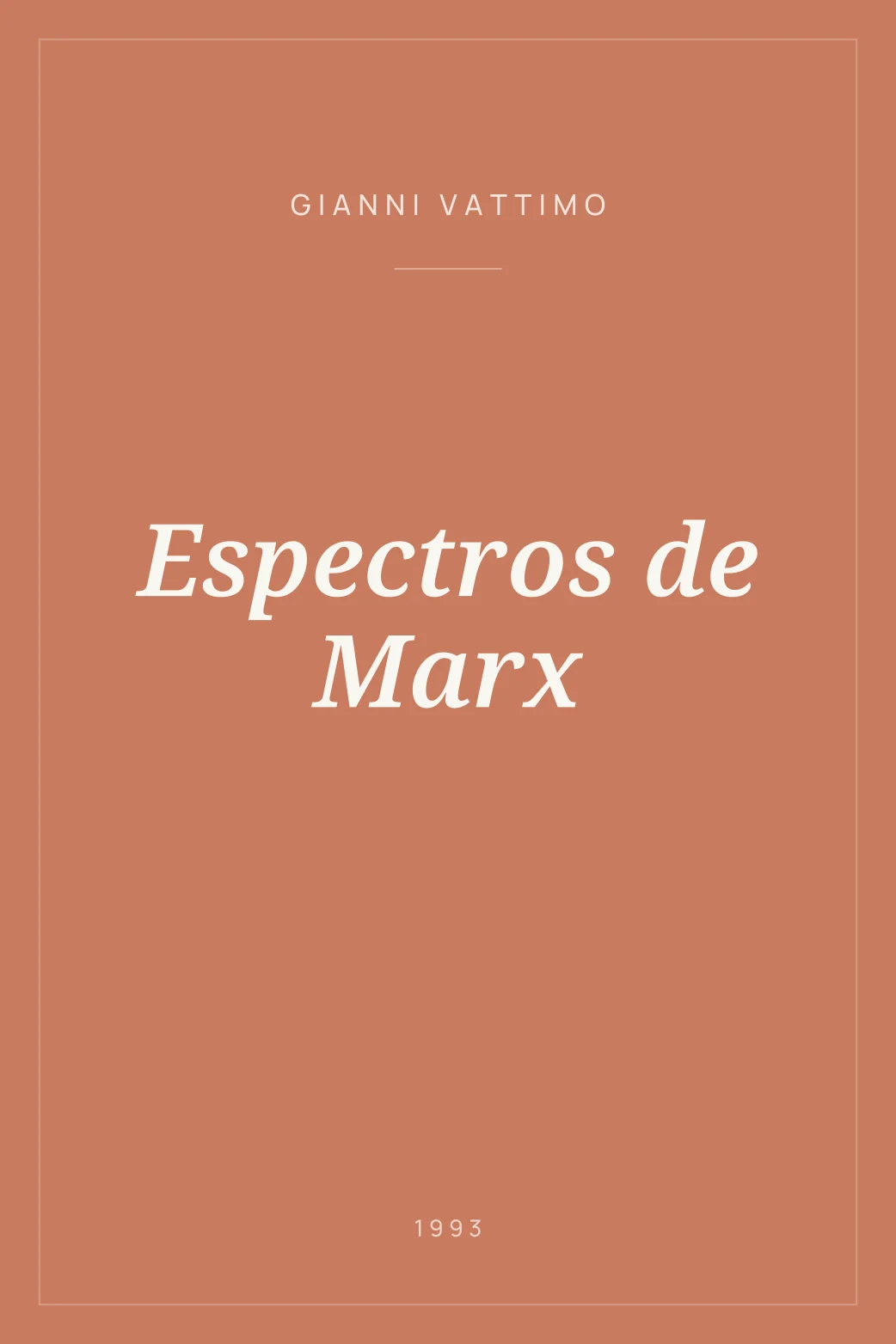 Portada de Espectros de Marx