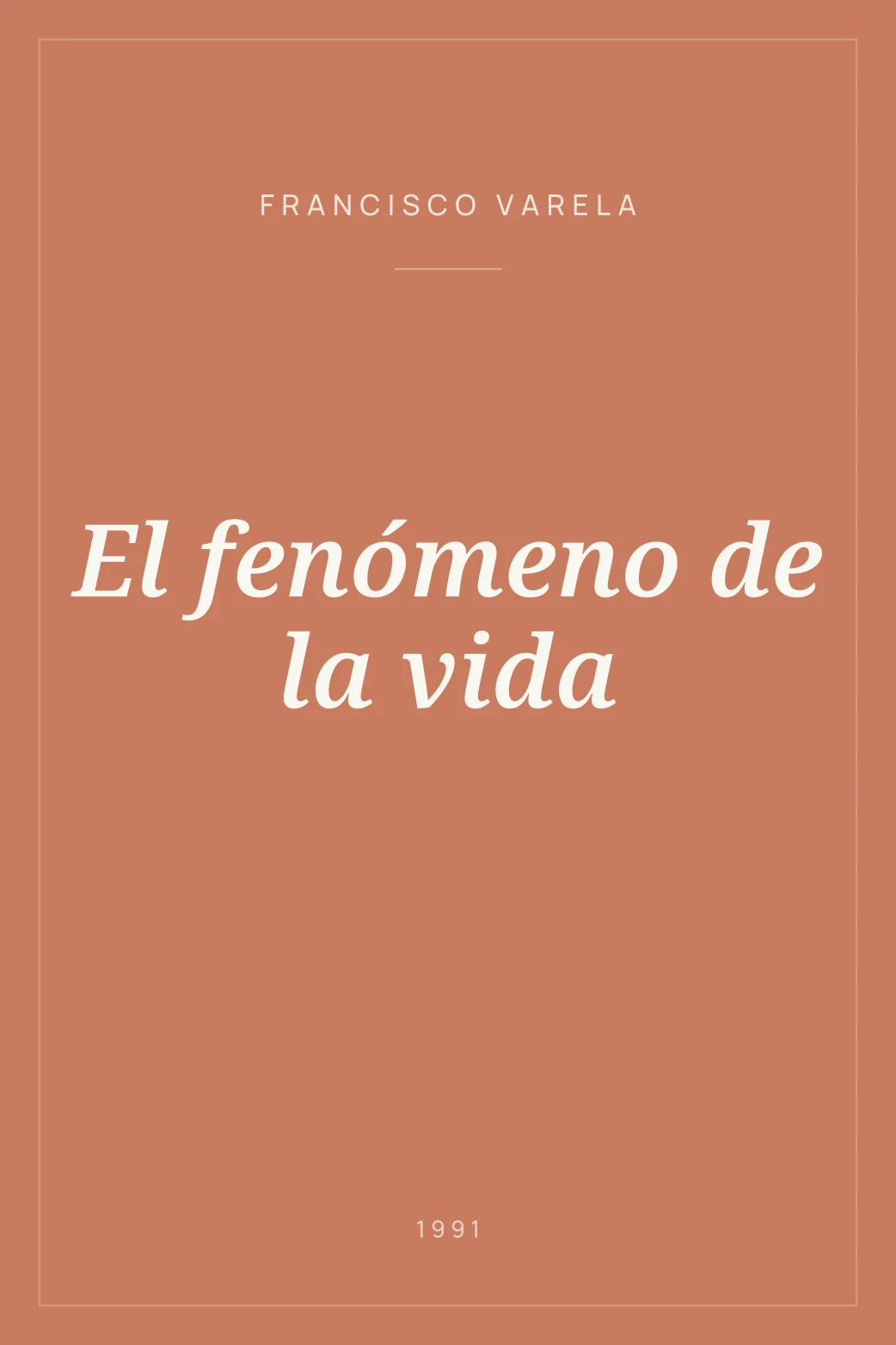 Portada de El fenómeno de la vida