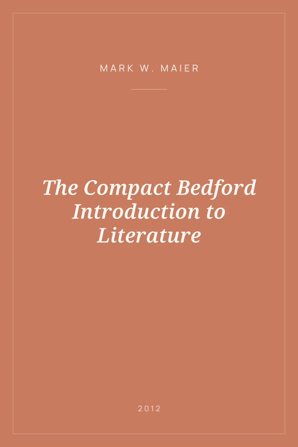 Portada de The Compact Bedford Introduction to Literature