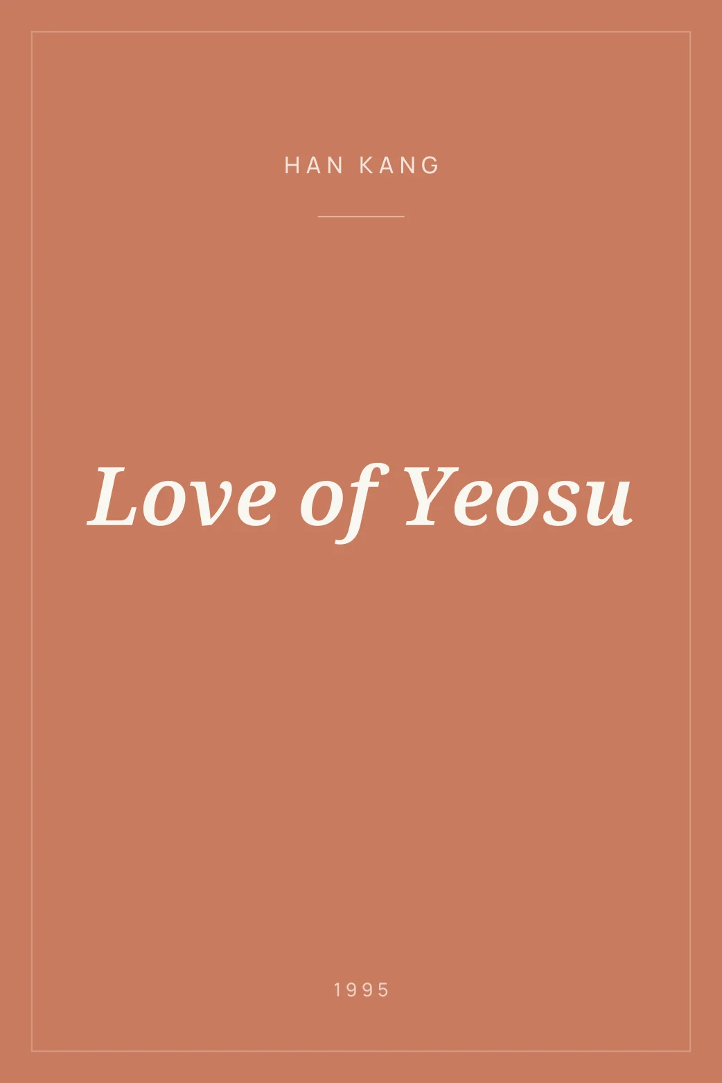 Portada de Love of Yeosu