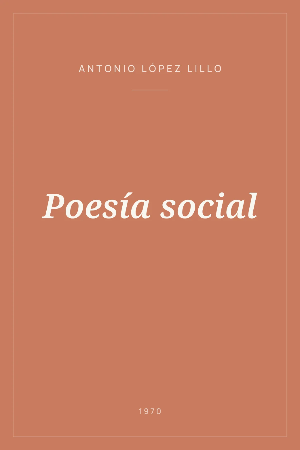 Portada de Poesía social