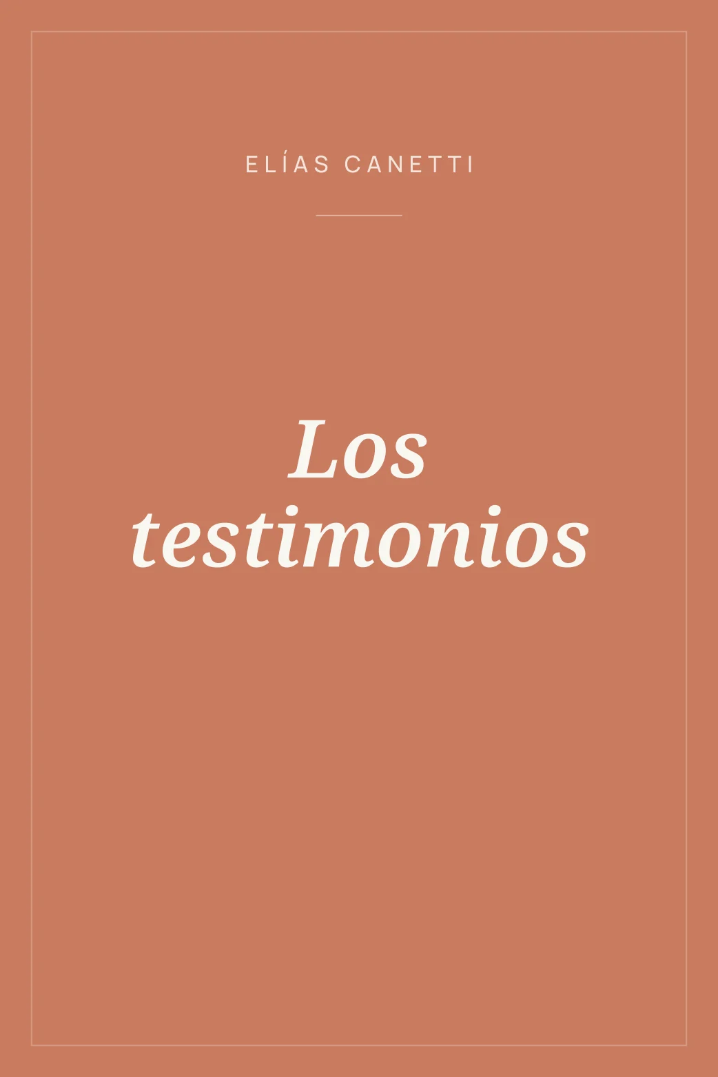 Portada de Los testimonios