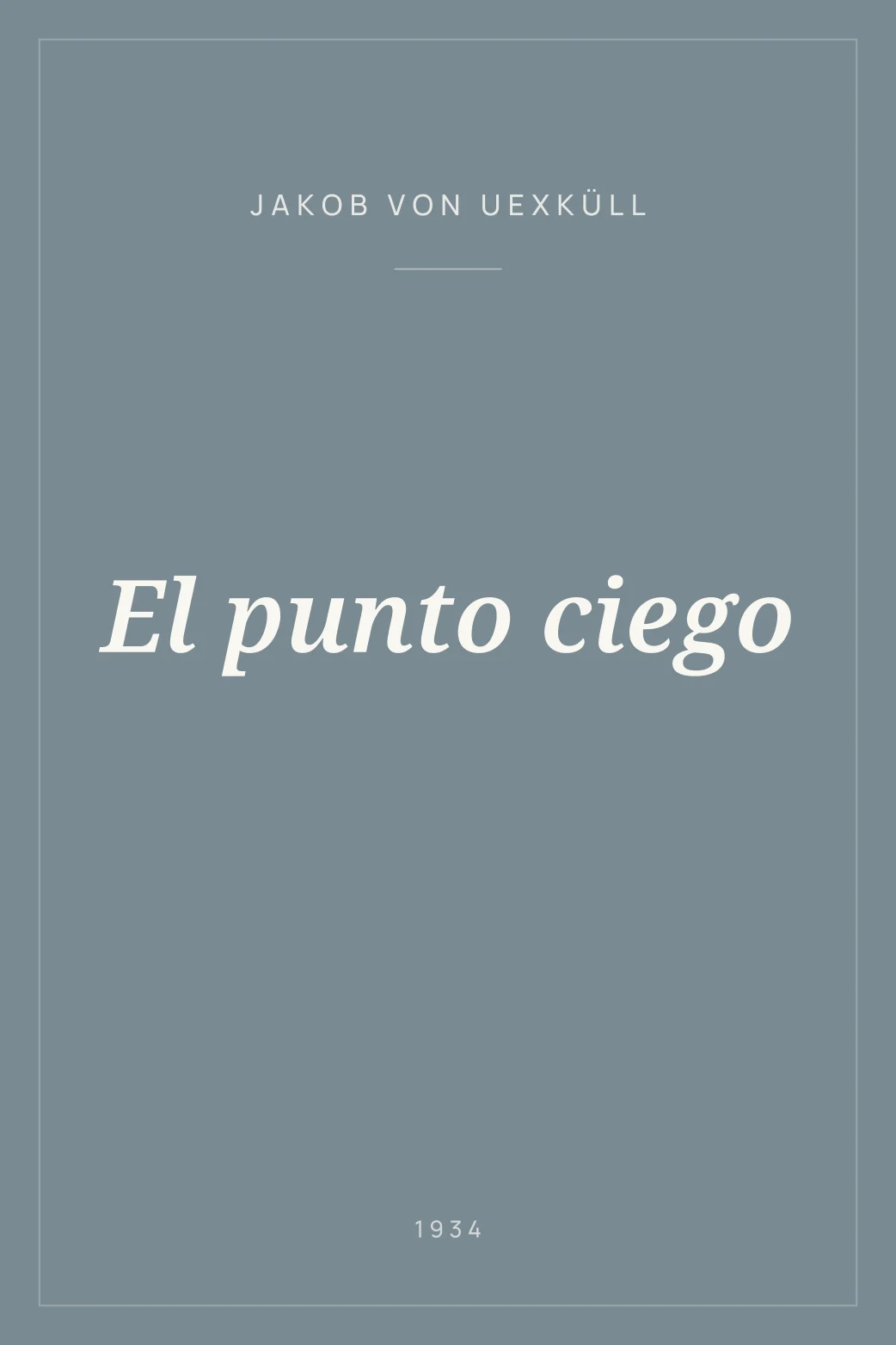 Portada de El punto ciego