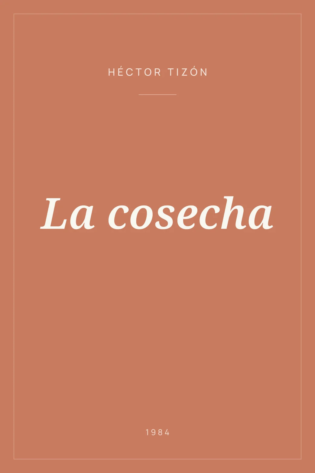 Portada de La cosecha