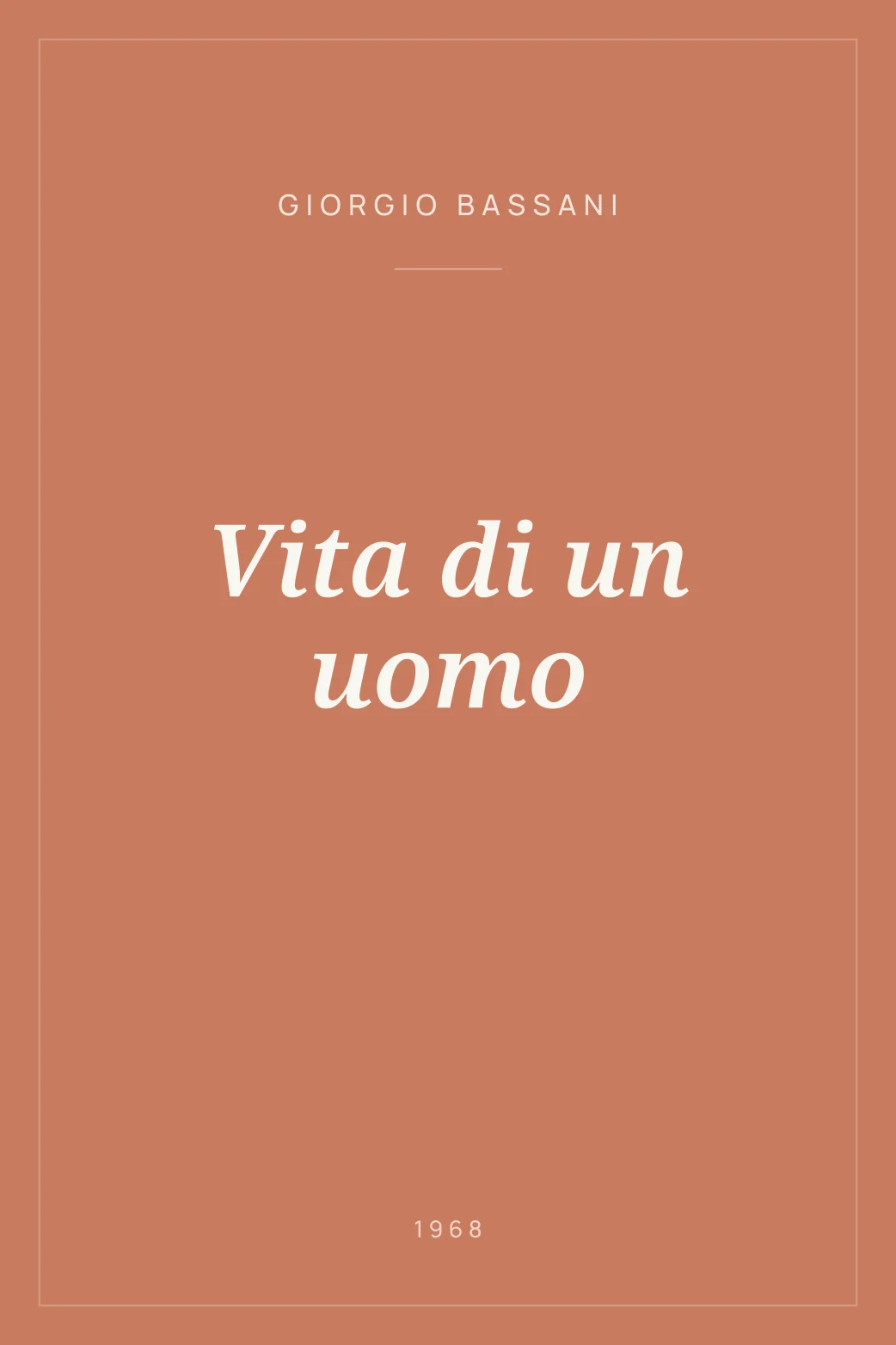 Portada de Vita di un uomo