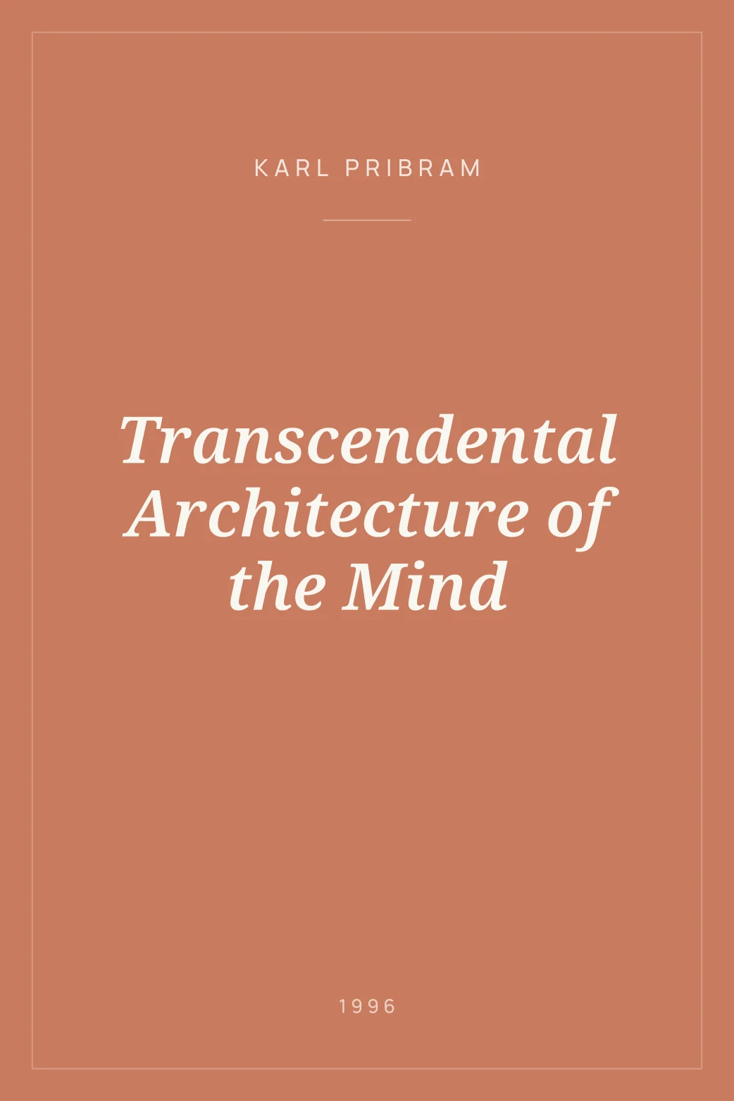 Portada de Transcendental Architecture of the Mind