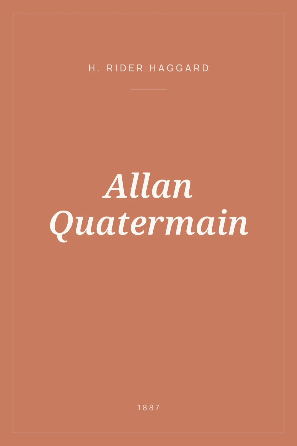 Portada de Allan Quatermain