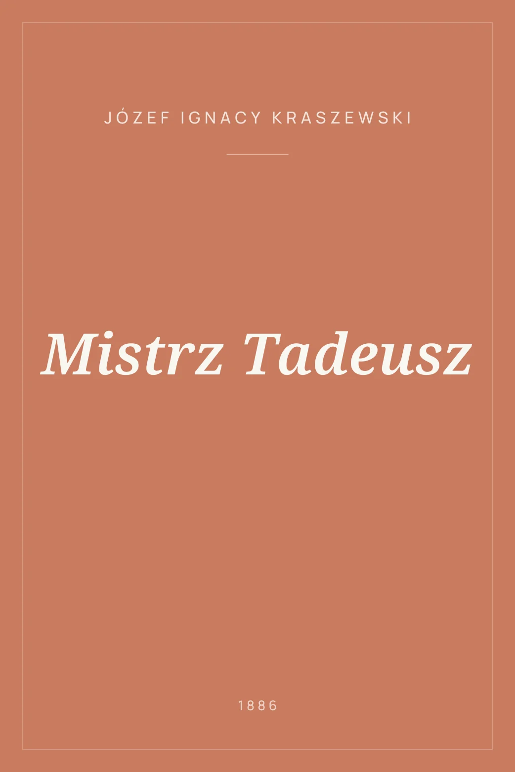 Portada de Mistrz Tadeusz