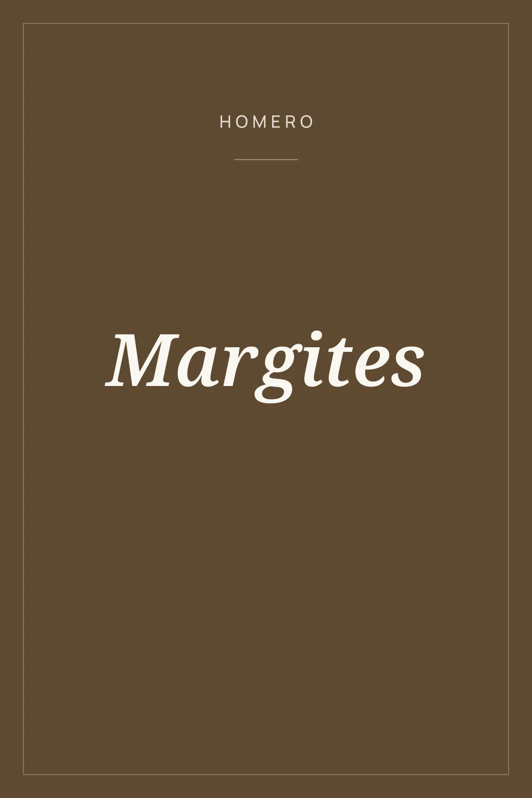 Portada de Margites