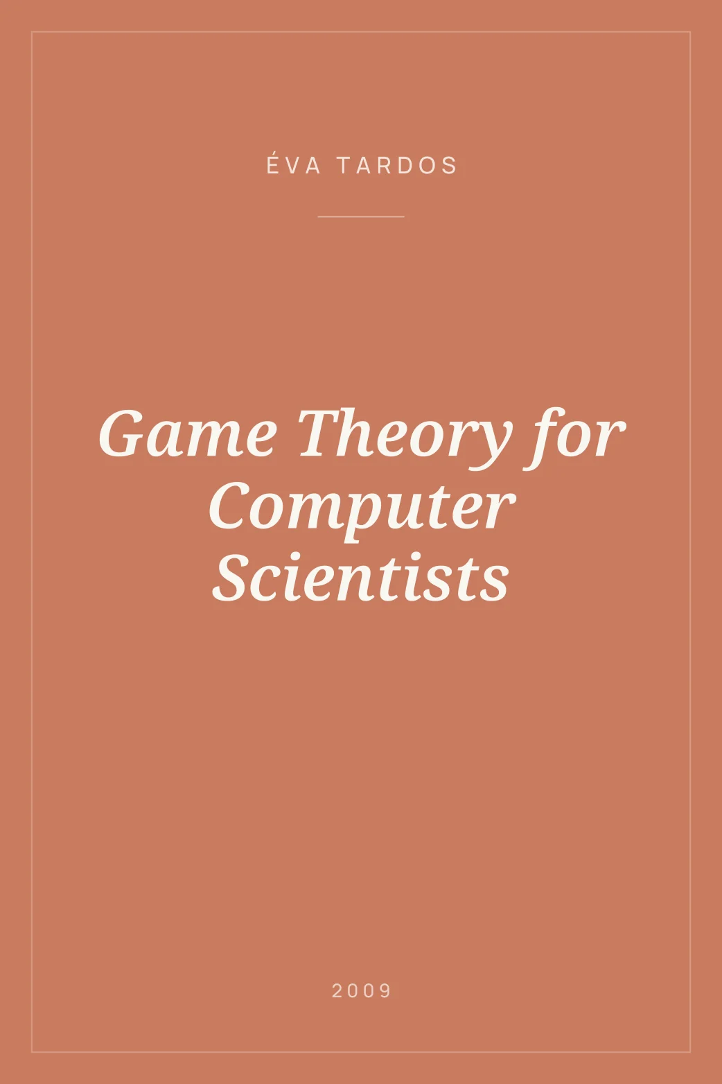Portada de Game Theory for Computer Scientists